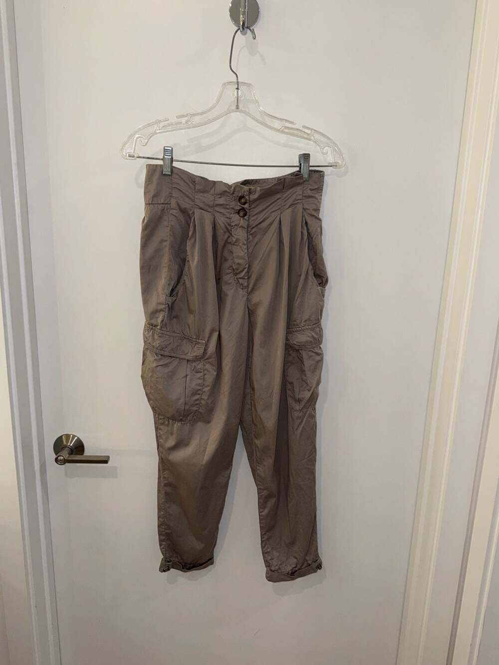 PINKO Women's High-Waisted Cargo Parachute Pants